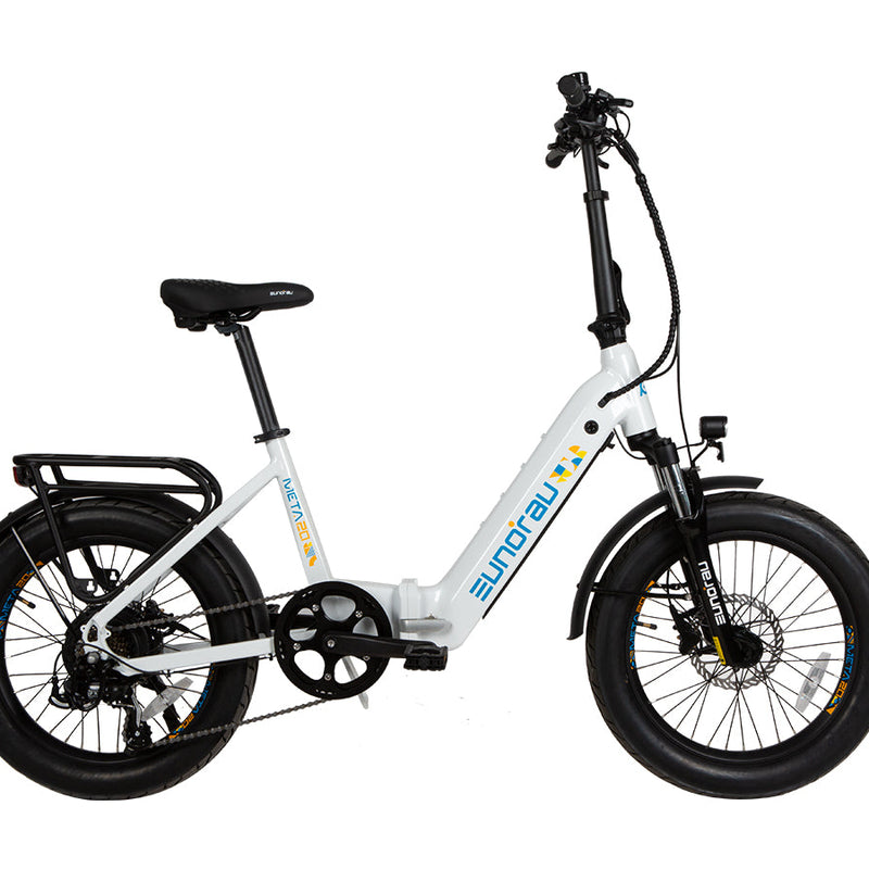 EUNORAU E-BIKE US META20 1.0 electric bicycle with sleek frame and handlebars, ready for urban commuting and outdoor riding.
