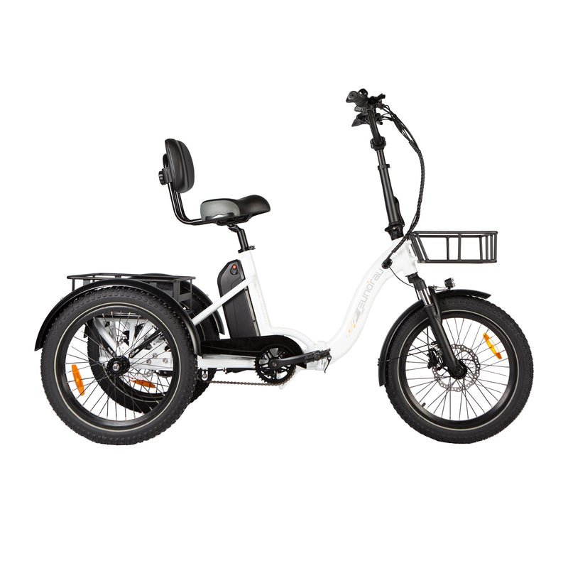 EUNORAU E-BIKE US ONE-TRIKE 2.0 electric bicycle with sturdy frame and handlebars, ready for urban commuting.