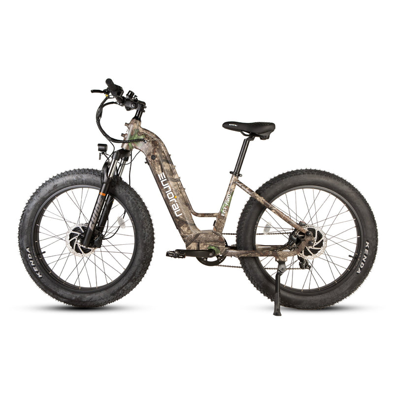 EUNORAU E-BIKE US FAT-AWD 3.0 electric bicycle with fat tires and sleek frame, ready for versatile outdoor riding.