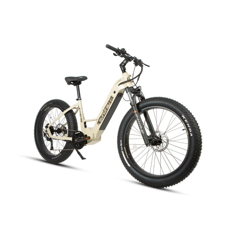 EUNORAU E-BIKE US FAT-HD 2.0/Hunter X7 electric bicycle with thick tires and sleek frame, ready for off-road riding.