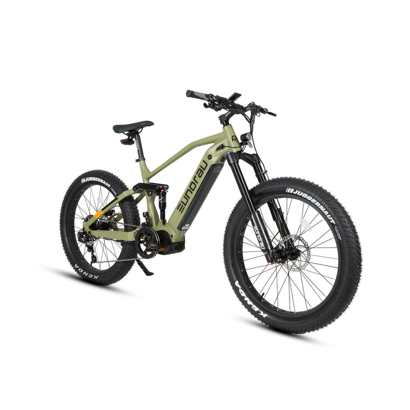 EUNORAU E-BIKE US Specter-S 3.0 Hunter X9 electric bicycle with sleek frame and integrated battery, ready for urban riding.