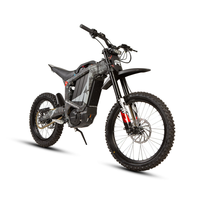 EUNORAU E-BIKE US R1-19 E-Dirt Bike with rugged tires and electric motor, suitable for off-road riding.