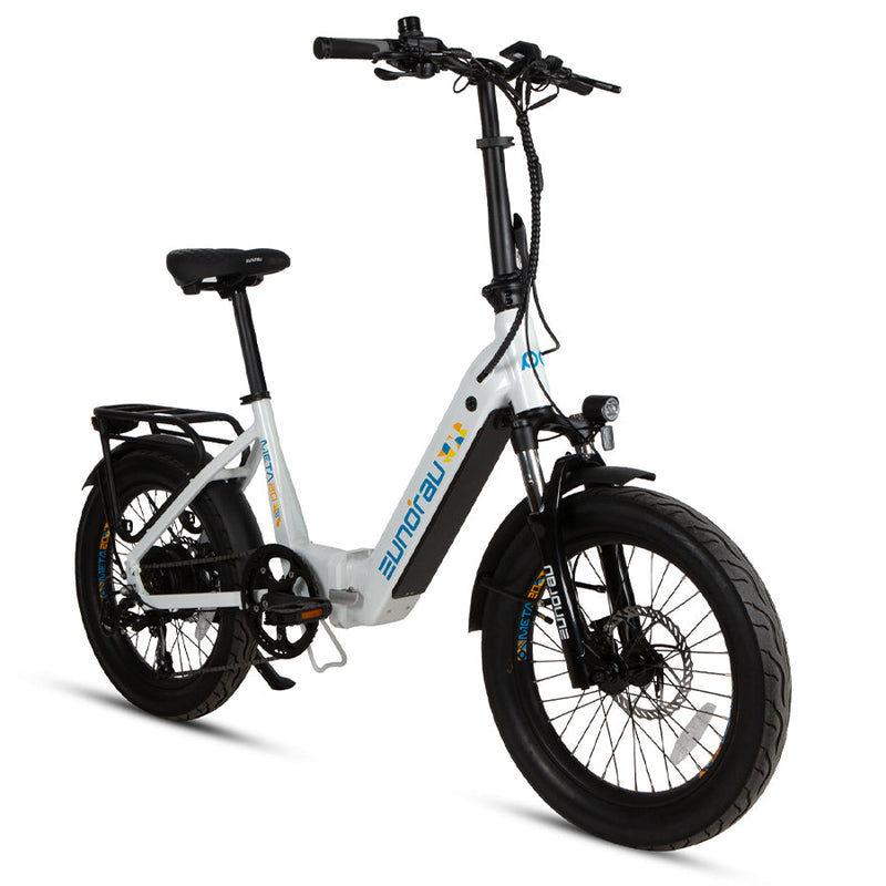 EUNORAU E-BIKE US META20 1.0 electric bicycle with sleek frame and handlebars, ready for urban riding.