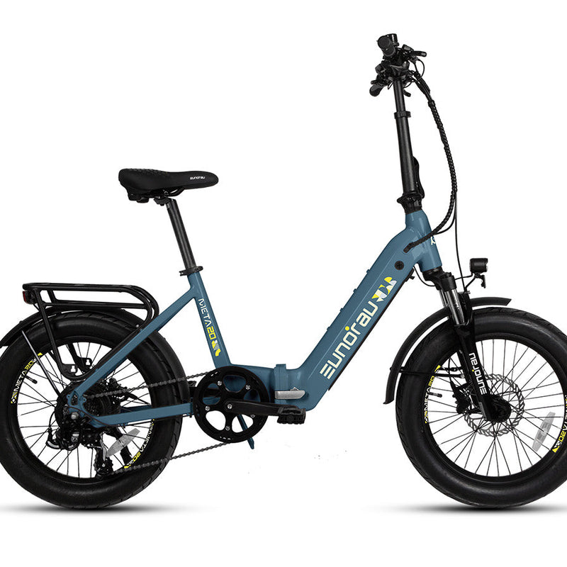EUNORAU E-BIKE US META20 1.0 electric bicycle with sleek frame and handlebars, ready for urban riding and eco-friendly travel.