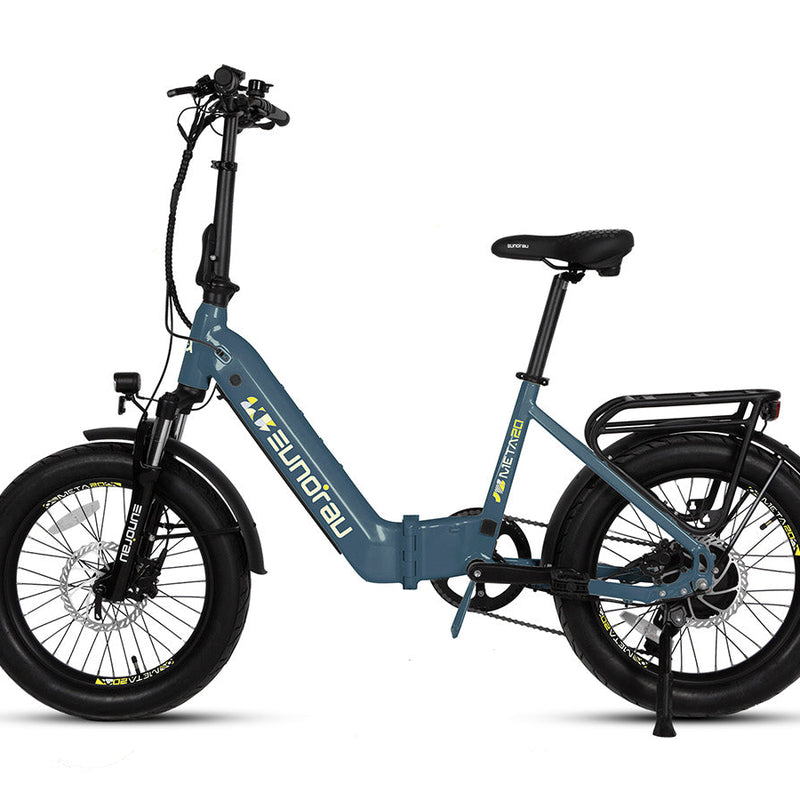 EUNORAU E-BIKE US META20 1.0 electric bicycle with sleek frame and battery, ready for urban commuting and outdoor riding.