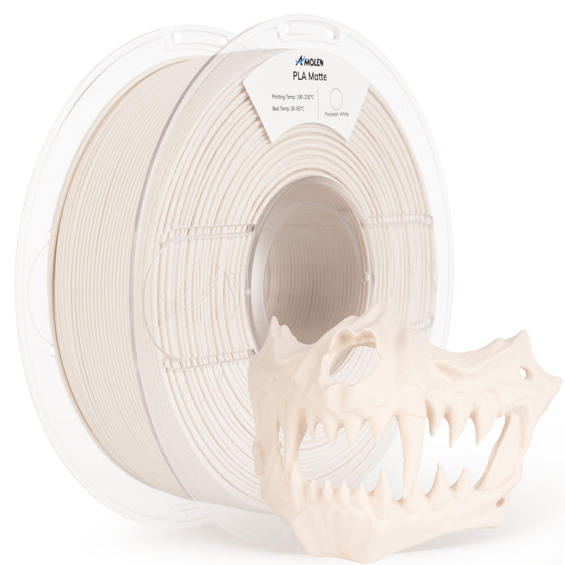 Amolen PLA Matte Basic 1.75mm filament spool, 1KG weight, showing the gray matte filament for 3D printing.