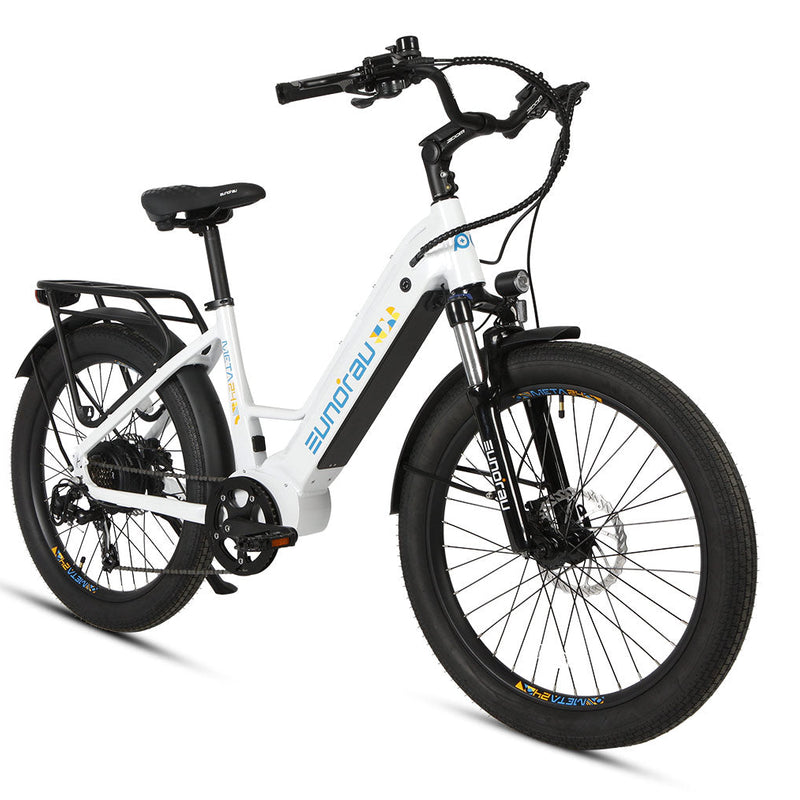 EUNORAU E-BIKE US META24 1.0 electric bicycle with sleek frame, ergonomic handlebars, and electric motor visible in the image.