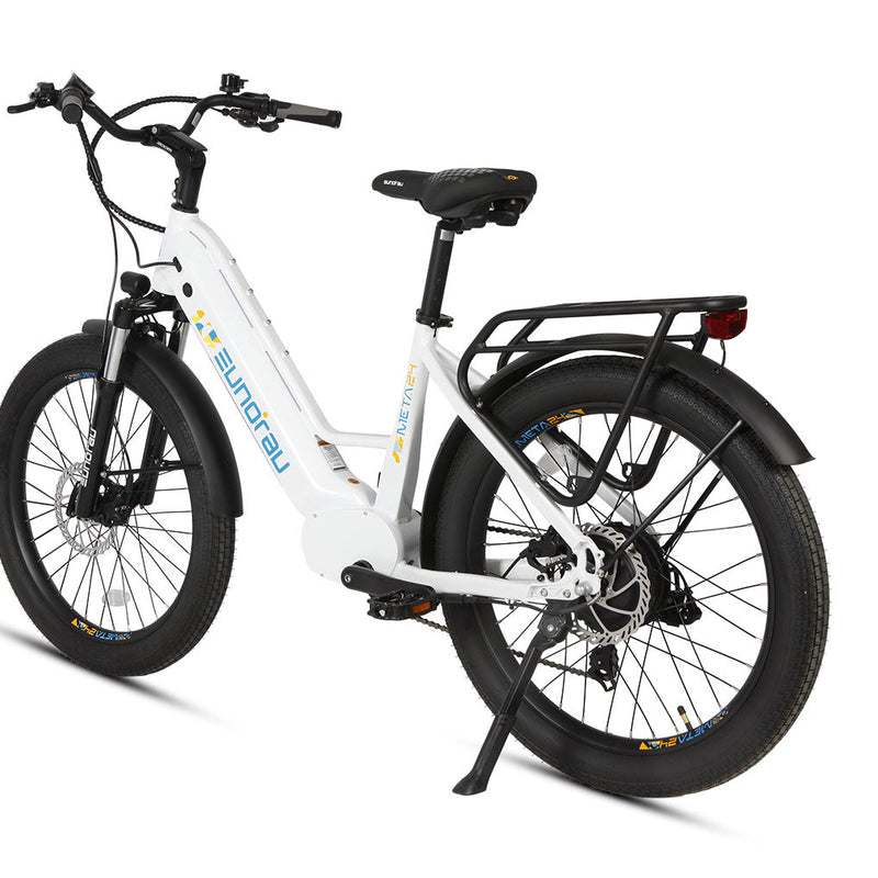EUNORAU E-BIKE US META24 1.0 electric bicycle with sleek frame and handlebars, ready for urban commuting and eco-friendly riding.