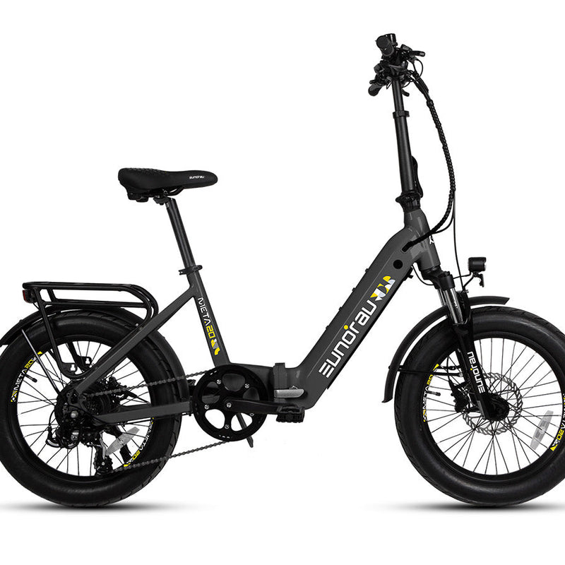 EUNORAU E-BIKE US META20 1.0 electric bicycle with sleek frame and handlebars, ready for urban riding.