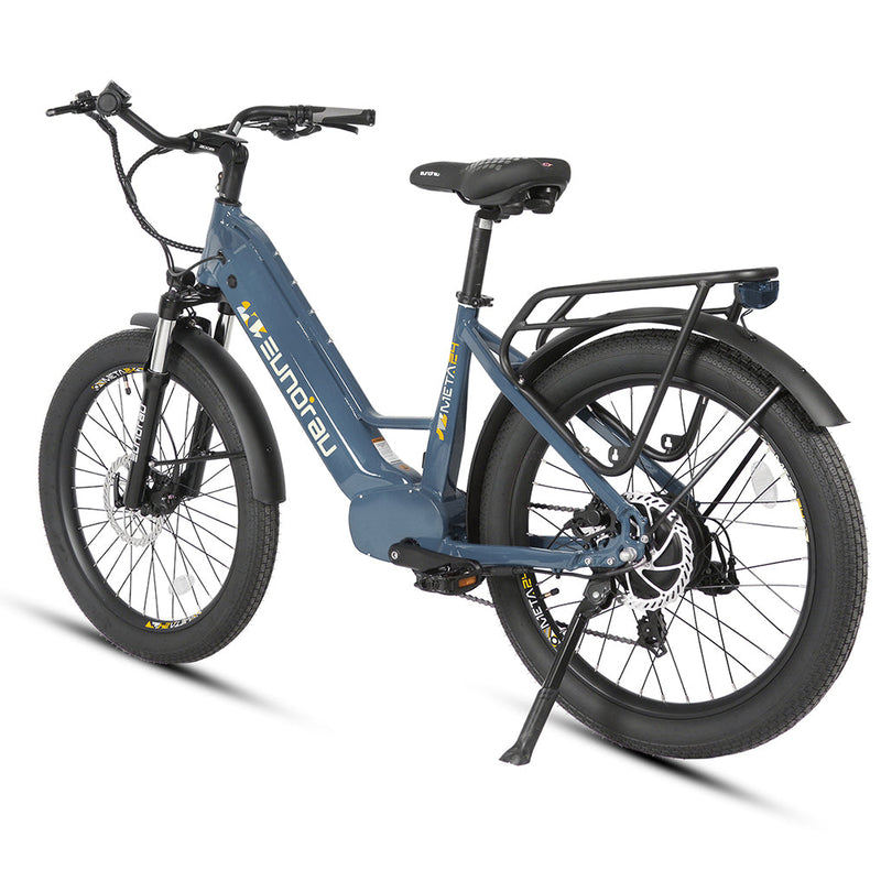 EUNORAU E-BIKE US META24 1.0 electric bicycle with sleek frame, handlebars, and wheels displayed in the image.