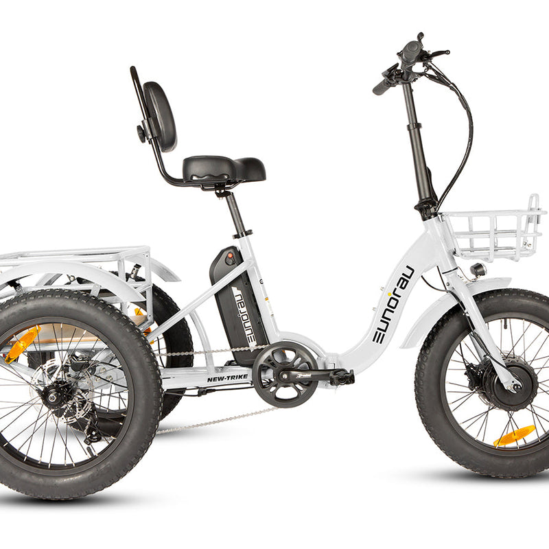 EUNORAU E-BIKE US NEW-TRIKE 2.0 electric trike with sturdy frame and large wheels, ideal for comfortable riding and stability