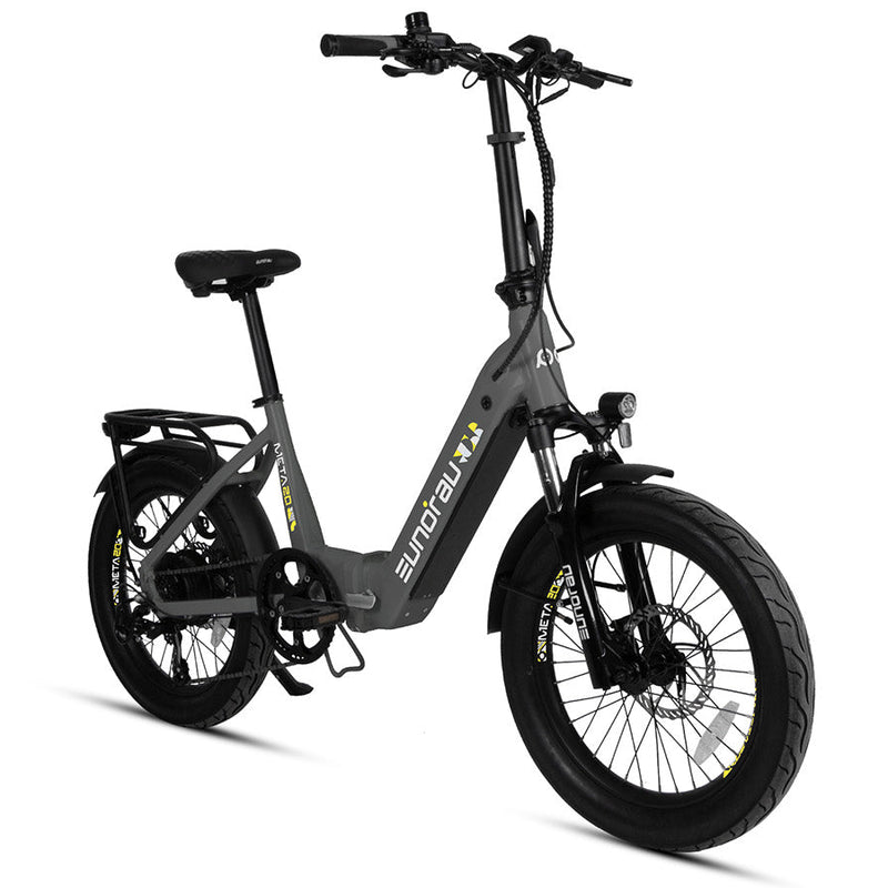 EUNORAU E-BIKE US META20 1.0 electric bicycle with sleek frame and handlebars, ready for urban commuting.