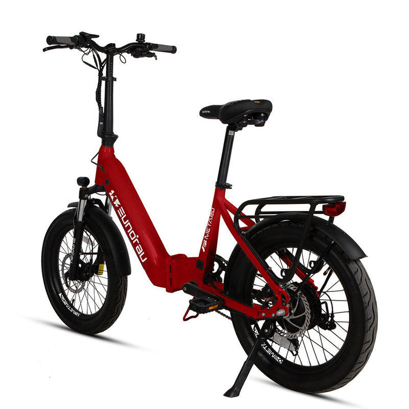 EUNORAU E-BIKE US META20 1.0 electric bicycle with sleek frame and ergonomic handlebars, ready for urban riding.