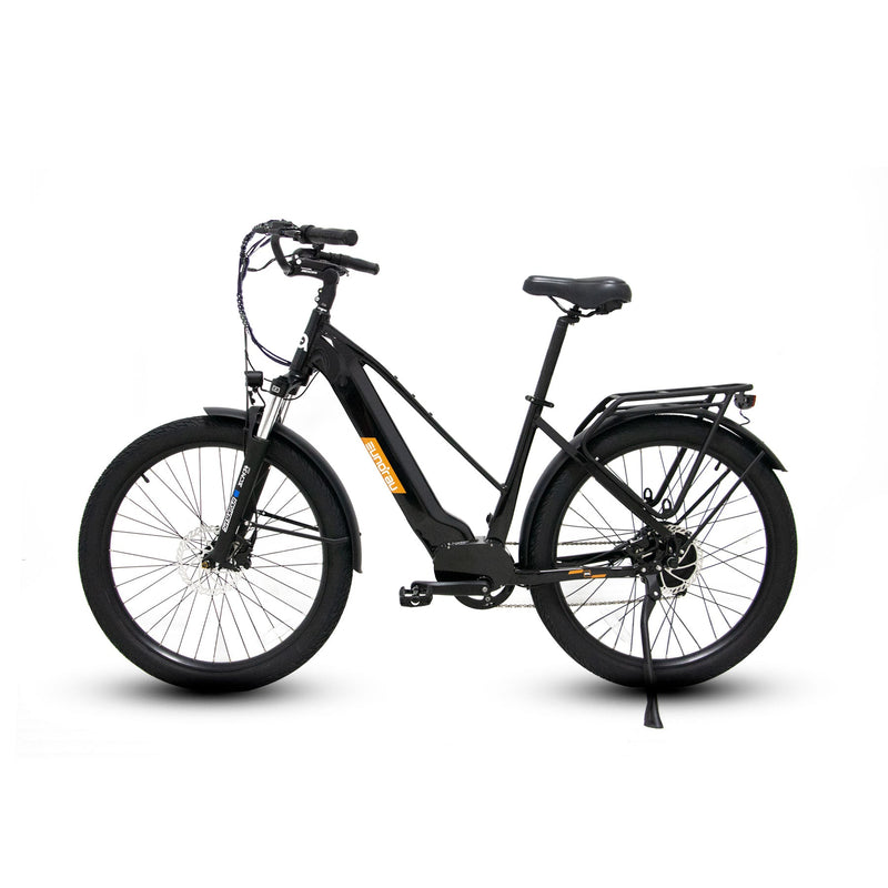 EUNORAU E-BIKE US META275 1.0 electric bicycle with sleek frame and handlebars, ready for city riding and commuting.