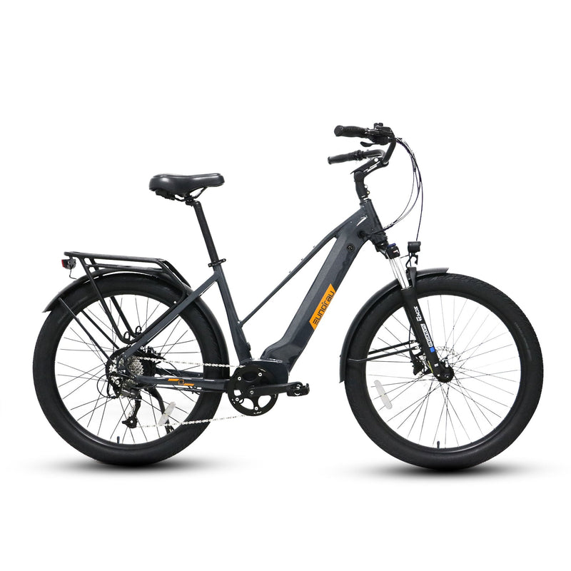 EUNORAU E-BIKE US META275 1.0 electric bicycle with sleek frame and handlebars, ready for urban commuting.