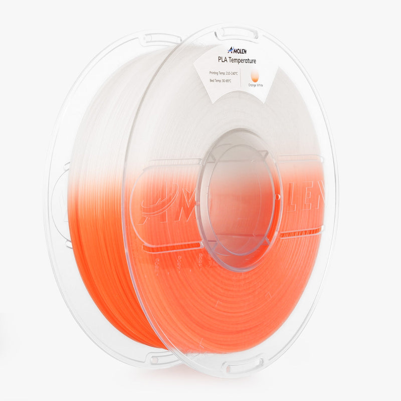 Amolen PLA filament 1.75mm, 1kg, color-changing temperature-sensitive 3D printing filament on spool.