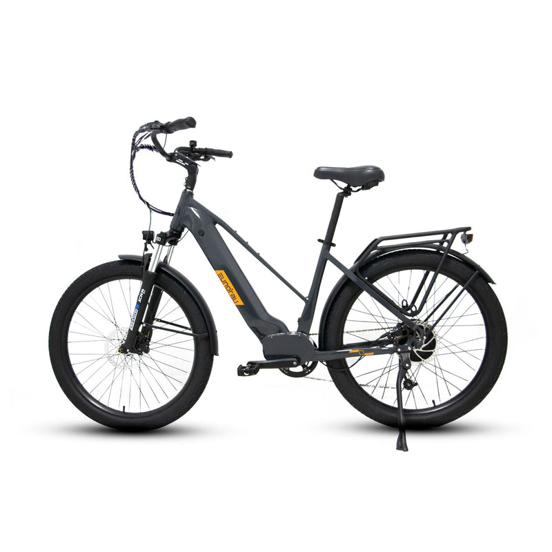 EUNORAU E-BIKE US META275 1.0 electric bicycle with sleek frame and handlebars, ready for city commuting and outdoor riding.
