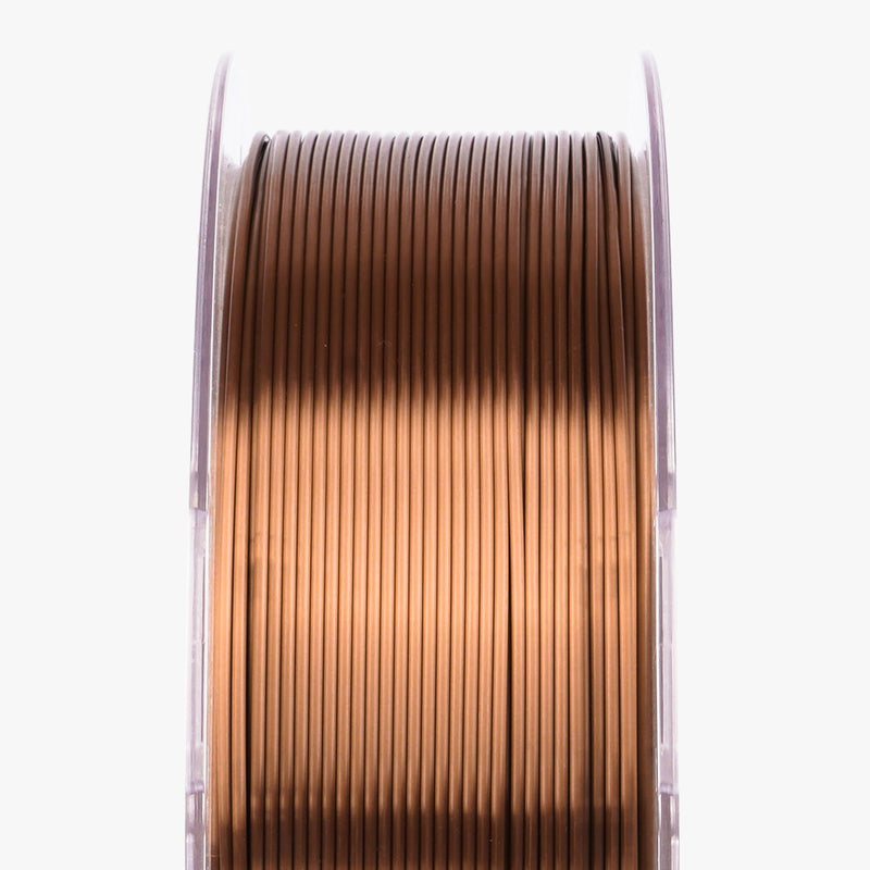 Amolen PLA Silk Basic 1.75mm filament spool, 1KG, shiny silk finish for 3D printing, displayed with colorful filament rolls.
