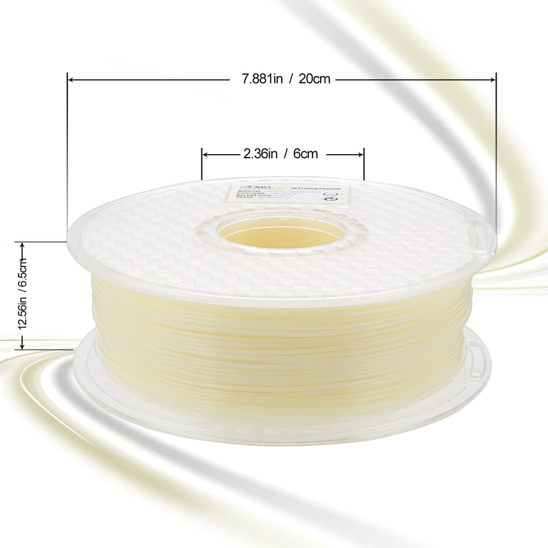Amolen PLA glow in the dark filament variety pack with four 200g spools of luminous 3D printing filament.