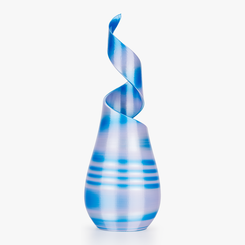Amolen PLA Silk S-Series filament 1.75mm, 1kg spool showing shiny, smooth silk finish for 3D printing.