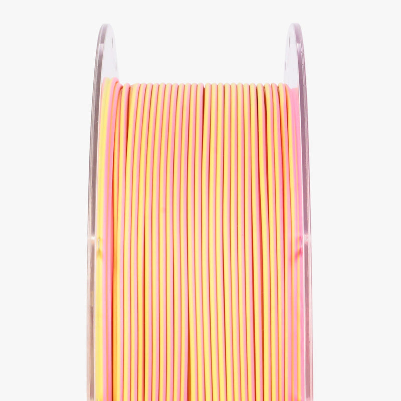 Amolen PLA matte dual filament 1.75mm, 1kg spool showing the two-tone filament rolls for 3D printing.