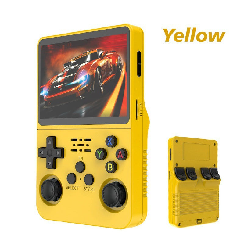 American Smart R36S portable handheld retro arcade joystick and gaming console with classic controls and open-source design.