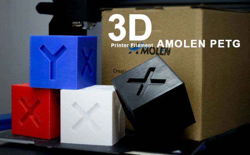 Amolen PLA Basic Variety Pack with four 250g spools of 1.75mm filament, showcasing colorful 3D printing filament spools.