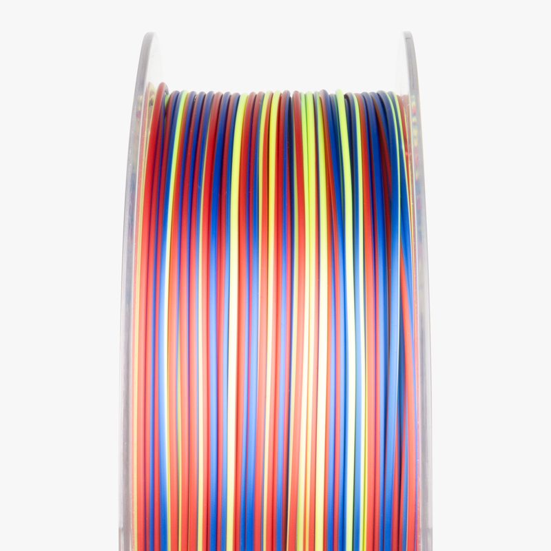 Spool of Amolen PLA Silk S-Series 1.75mm filament in black, showing the smooth, shiny filament coil for 3D printing.