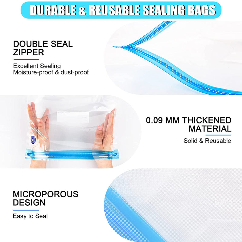 Amolen vacuum filament storage kit in a clear storage bag, designed to organize and protect 3D printing filament spools.