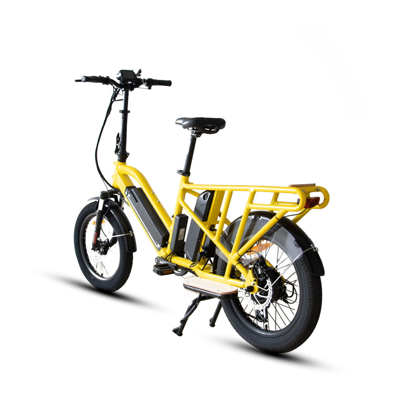 EUNORAU E-BIKE US G30-CARGO 2.0 electric bicycle with sturdy frame, cargo rack, and electric motor for urban commuting.