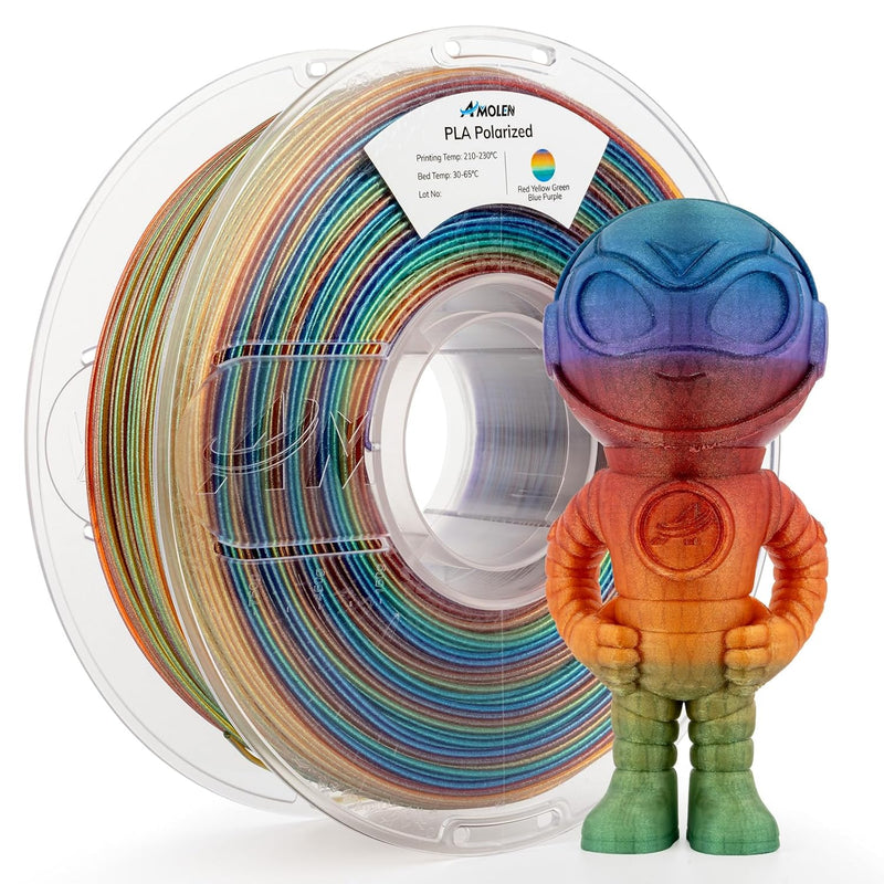 Amolen PLA Galaxy Sparkle 1.75mm filament in 1KG spool, shiny and glittery 3D printing filament for creative projects