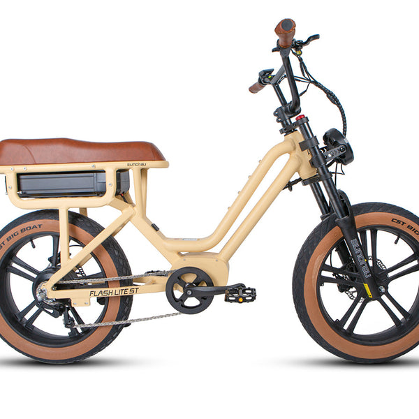 EUNORAU E-BIKE US FLASH LITE ST 1.0 electric bicycle with sleek frame and handlebars, ready for urban commuting.
