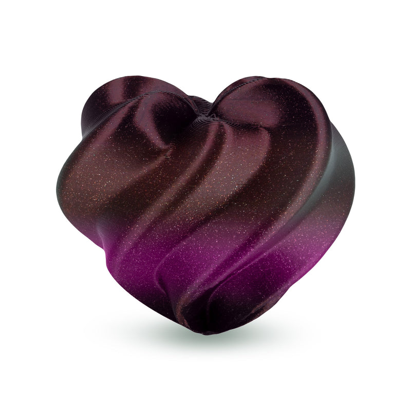 Amolen PLA Silk Shiny Gradient 1.75mm filament spool, 1KG, showcasing vibrant, glossy 3D printing filament with colorful gradient design.