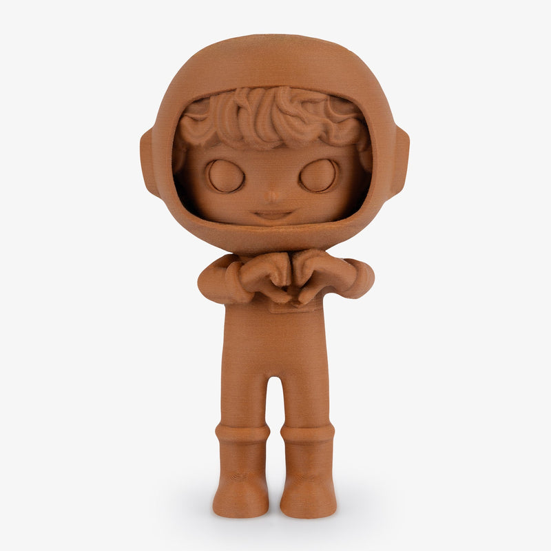 Amolen PLA Wood 1.75mm filament in 1kg spool, showcasing light brown wooden-textured 3D printing filament.