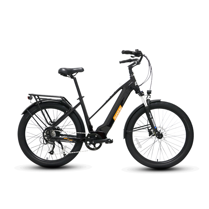 EUNORAU E-BIKE US META275 1.0 electric bicycle battery showing black and silver design with branding