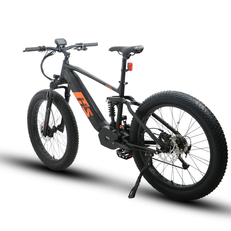 EUNORAU E-BIKE US FAT-HS Hunter X8 electric bicycle with a sturdy frame and fat tires, suitable for off-road and urban riding.