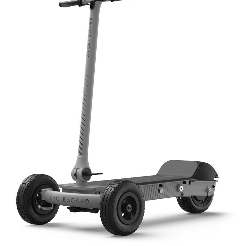 CycleBoard Rover electric skateboard with a sleek deck and wheels, ready for smooth rides and urban commuting.