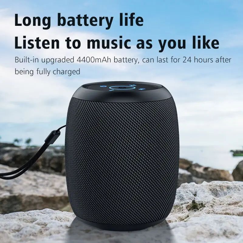 Wireless Bluetooth speaker from Electronics Den, compact design with control buttons and speaker grille visible.