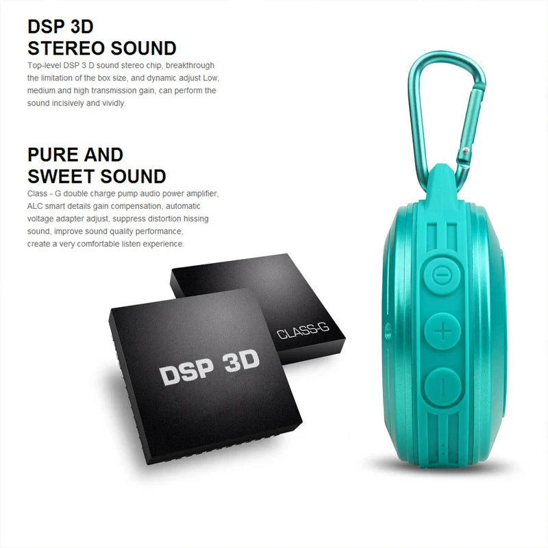 Outdoor wireless Bluetooth stereo portable speaker from Electronics Den with rugged design and built-in controls.