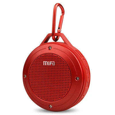Wireless Bluetooth portable speaker from Electronics Den, black outdoor stereo speaker with rugged design and compact size.