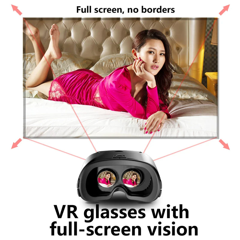 Electronics Den 3D Virtual Reality VR glasses with adjustable head straps and immersive headset for virtual experiences