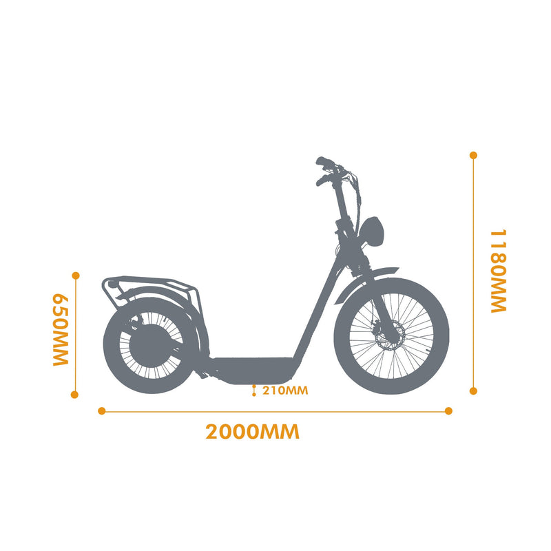 Electric bicycle JUMBO by EUNORAU E-BIKE US with a sleek frame and large tires, ready for city or off-road riding.