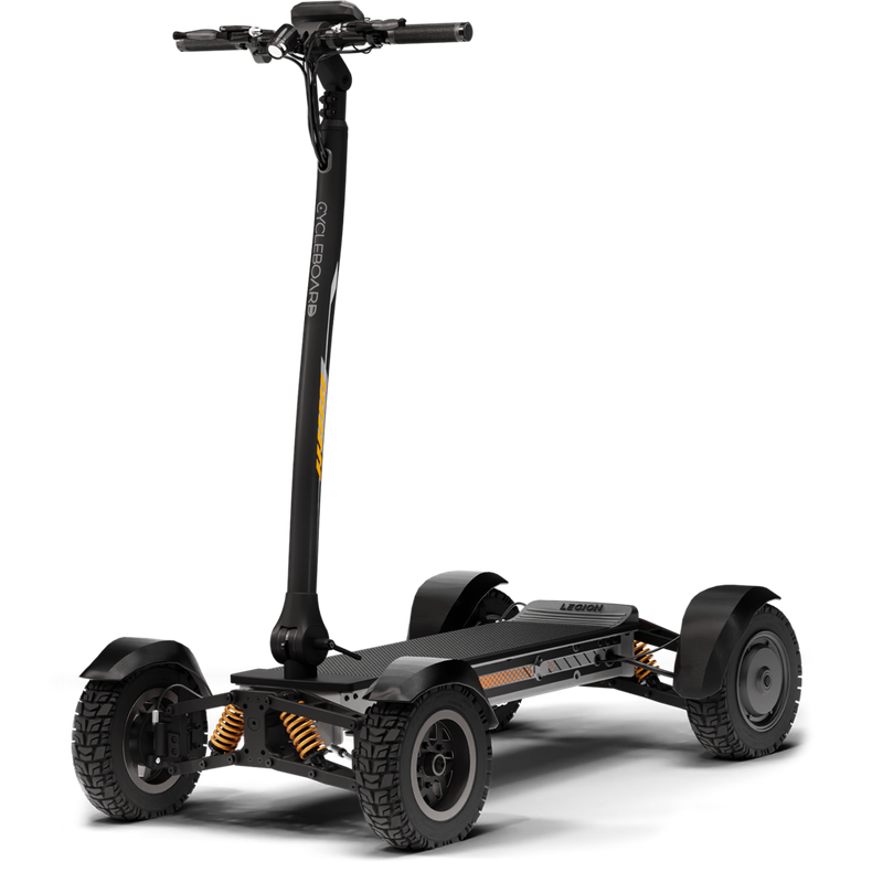 CycleBoard X-Quad 3000 electric board in grey, showcasing its sleek design and compact structure for electric riding.