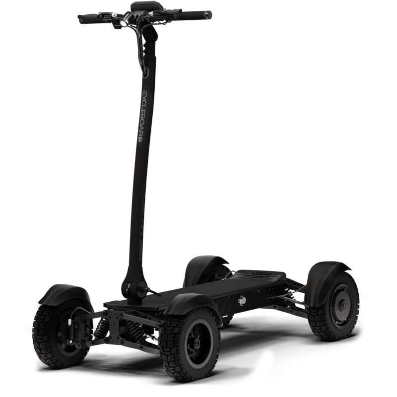 CycleBoard X-Quad 3000 electric board with sleek design and dual motor setup, ideal for urban commuting and recreational riding.