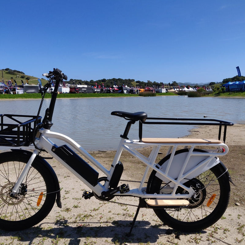 EUNORAU E-BIKE US MAX-CARGO 2.0 electric bicycle with sturdy cargo frame and large cargo area for versatile transport.