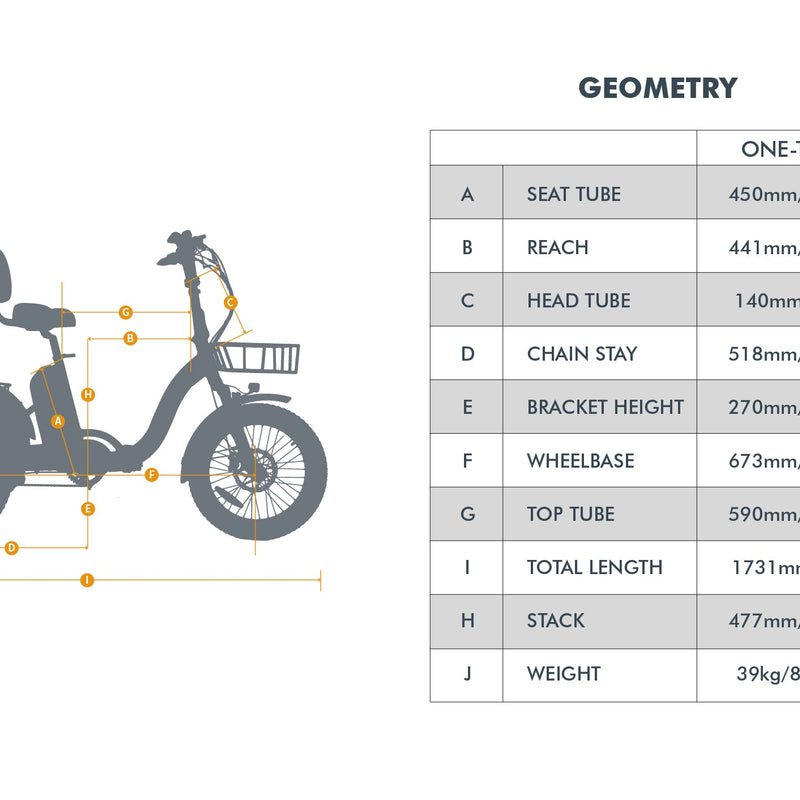 EUNORAU E-BIKE US ONE-TRIKE 2.0 electric bicycle showing frame geometry and design features.