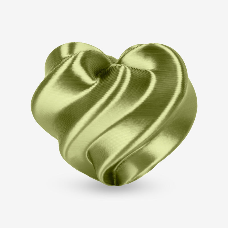 Green Amolen PLA Silk Basic 1.75mm filament spool for 3D printing, showing the textured filament wound on a spool.