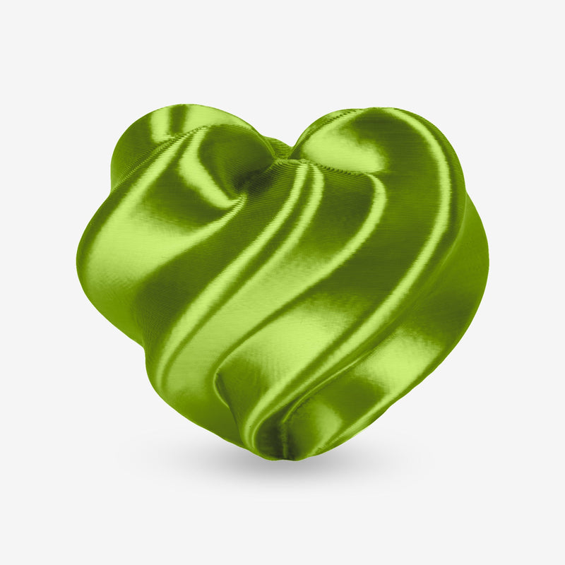 Green Amolen PLA Silk Basic 1.75mm filament spool for 3D printing, 1kg weight, showcasing the vibrant filament roll.