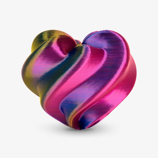 Amolen PLA Silk triple color 1.75mm filament spool, showing vibrant multicolor 3D printing filament for creative projects