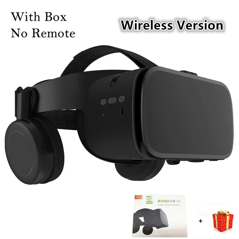 Z6 Casque helmet with 3D VR glasses, featuring adjustable straps and immersive virtual reality design.